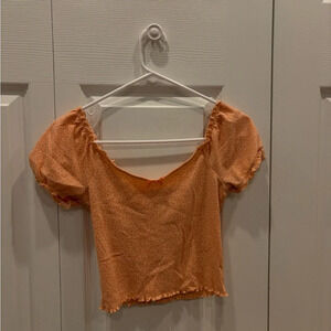 Orange printed American Eagle crop top